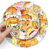 50pcs Cute Japanese Anime Burnt Toast Stickers: Waterproof Decor for Thermos, Phone Case, Computer