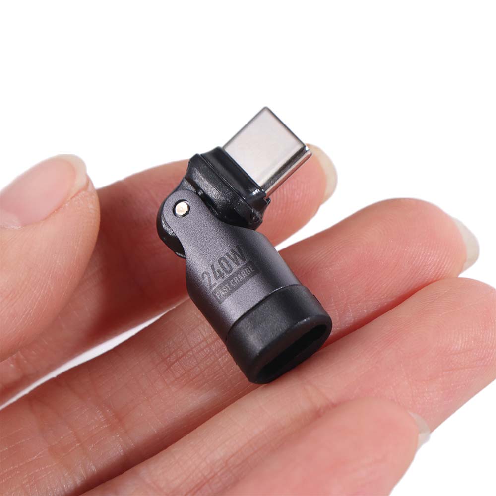 Adaptateur USB Type C à Transfert de Données Rapide Angle de 180 Degrés Convertisseur de Charge USB-C vers USB-C Adaptateur Femelle USB-A Flexible 240W