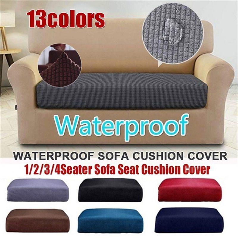 Waterproof Sofa Seat Cushion Cover Stretchy And Soft Material Choose From 13 Colors