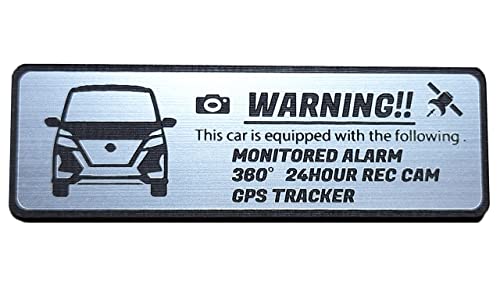 Honami Works <Small Size> C27 Late Serena Highway Star SERENA Highway STAR Security Emblem 24-Hour Surveillance Dash Cam GPS Tracker Sticker