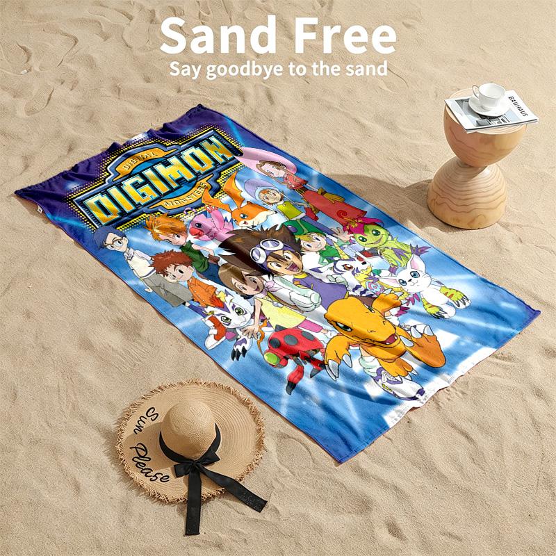 Digimon Beach towels also serve as bath towels summer essential a musthave for the outdoors the beach and the pool
