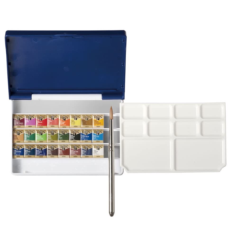 Holbein Artist Pancolor Solid Watercolor Paints PN697 Set Box 02697 24-Color (Palm Plus)