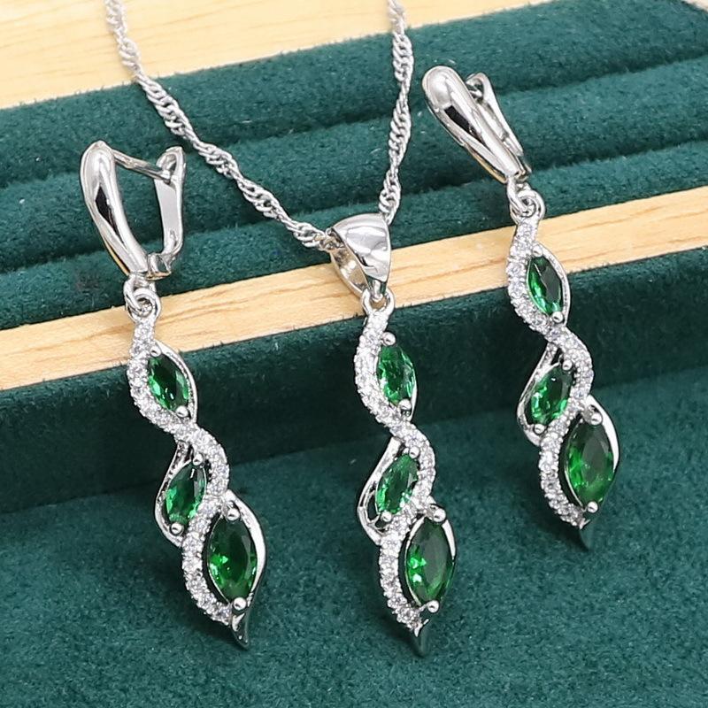 Ring Necklace Earring Bracelet Set Stand Alone
