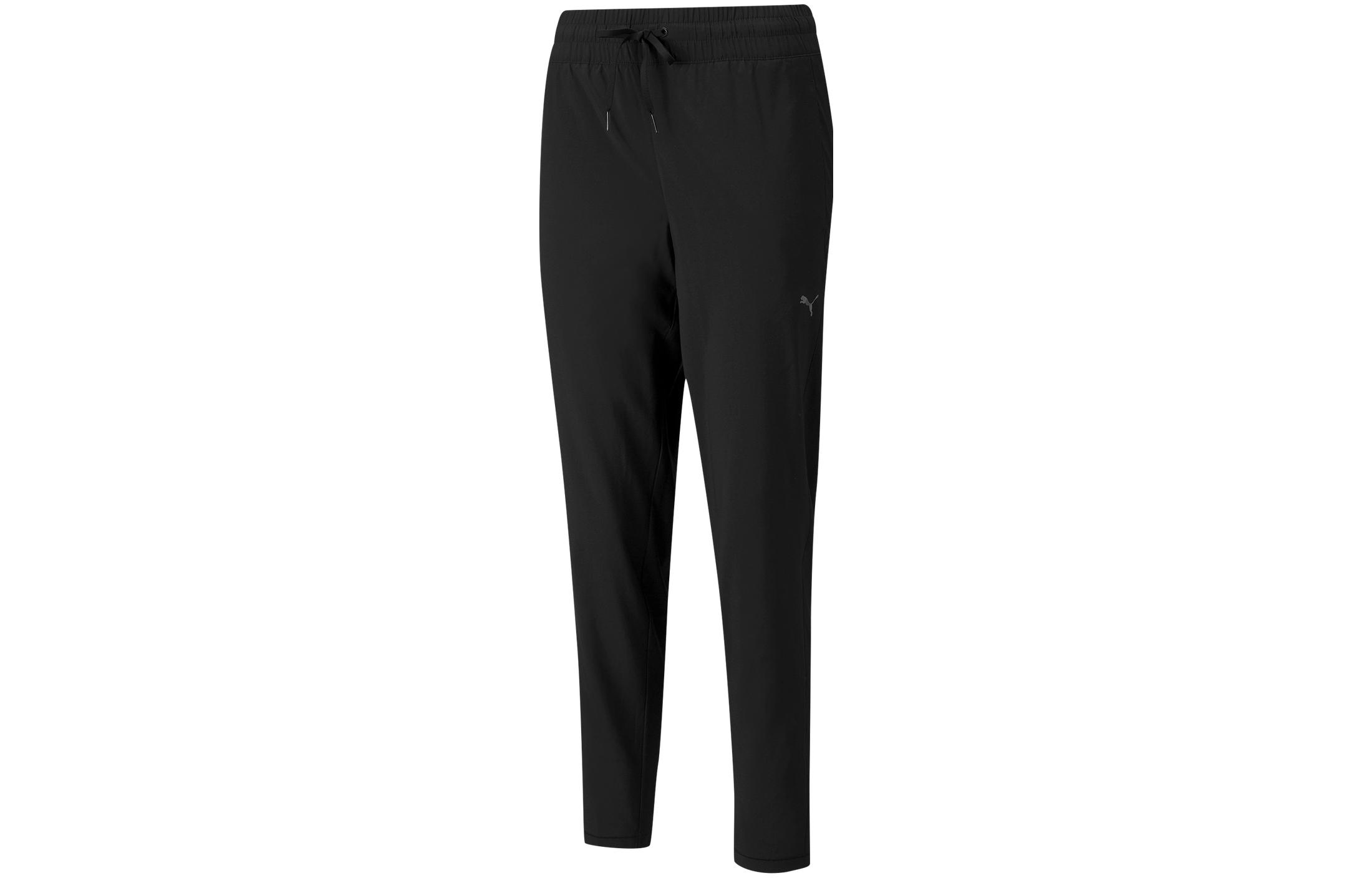PUMA STUDIO Knitted Sweatpants Women s Black Moderate Straight Fit Pants 521923-01 L