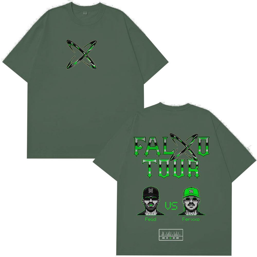 Rapper Feid Ferxxo Tour 2026 Stampa Maglietta Uomo Donna Moda HipHop T-shirt Estiva Casual Cotone Oversize T-shirt Streetwear