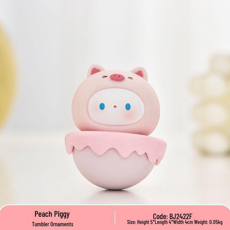 Cute Pet Tumbler Resin Figurine - Creative Desk Decoration & Lovely Gift for Girls