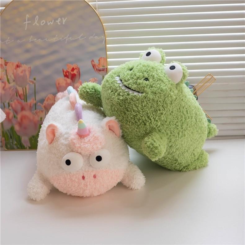 Adorable Plush Animal Dolls In Bee Frog Pig And Unicorn Designs For Kids Gifts