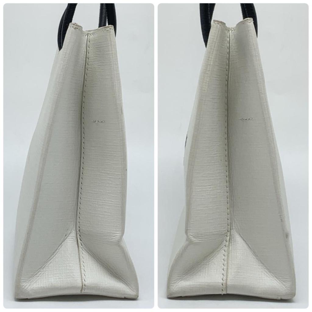 BALENCIAGA Aoyama Limited Shopping Tote Bag XXS Handbag Shoulder Calfskin Leather White Black 2WAY Logo Print Unisex Women's Men's