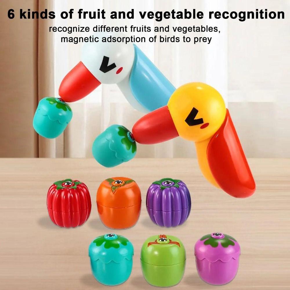 Magnetic Woodpeckers Pick Fruit Trees Magnetic Fishing Game Toys  Halloween Birthday Gift