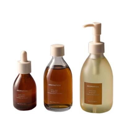 Olio Detergente Rivitalizzante al Rosmarino 200ml & Essenza 100ml & Ampolla 30ml Set da 3 Pezzi Slow-Aging Rassodante Pori & Cura Antiossidante