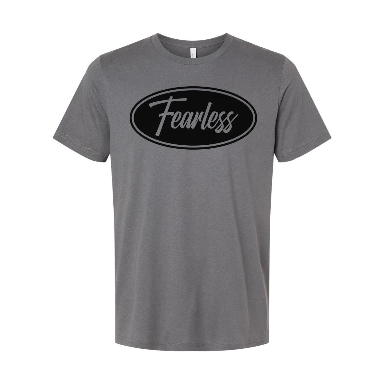 

Christian Fearless Faith Oval Logo Unisex Graphic Tee For Men And Women Everyday XL