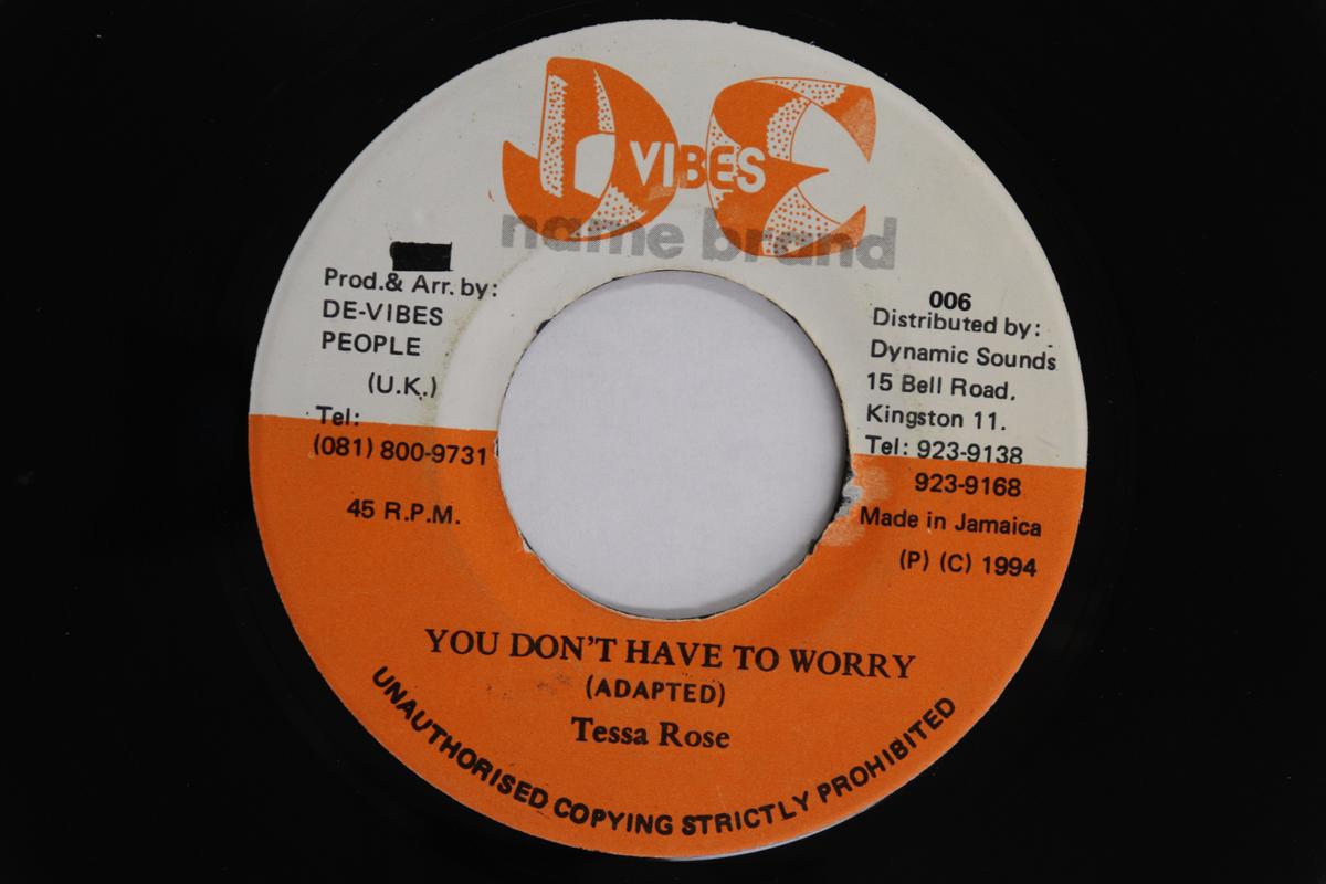 

7-дюймовая пластинка TESSA ROSE - You Don t Have To Worry / Dippo 006 DE VIBES 1994 Ямайка Регги, Ска и Даб Б/У
