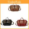 Canvas Casual Crossbody Bag For Kids With Lightweight Design And Trendy Grid Pattern