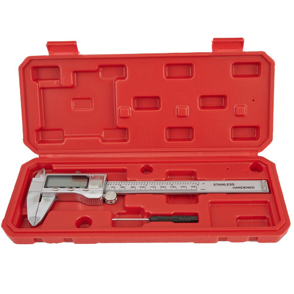 0 - 150 Mm Stainless Steel Digital Vernier Caliper 0.01 Mm 1 X Button Cell 1.55V without