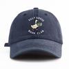 1pc BOOK CLUB Print Washed Baseball Cap for Adults,Minimalist Retro Style Casual Soft Adjustable Dad Hat,Perfect As Gift