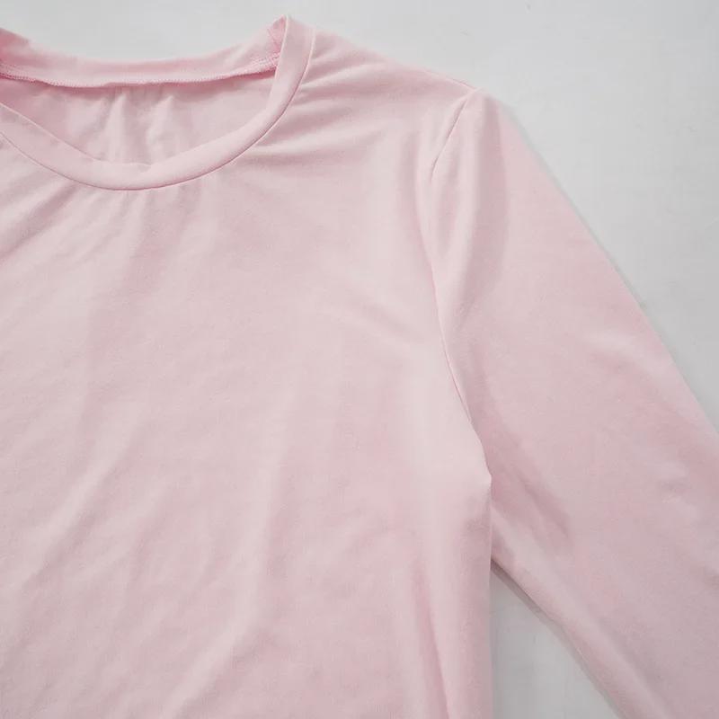 Y24ST593 Γυναικείο Μονόχρωμο Τοπ Μακρυμάνικο & Παντελόνι Ευρείας Γραμμής Κοστούμι για Φθινόπωρο - Ευρωπαϊκό & Αμερικάνικο Στυλ