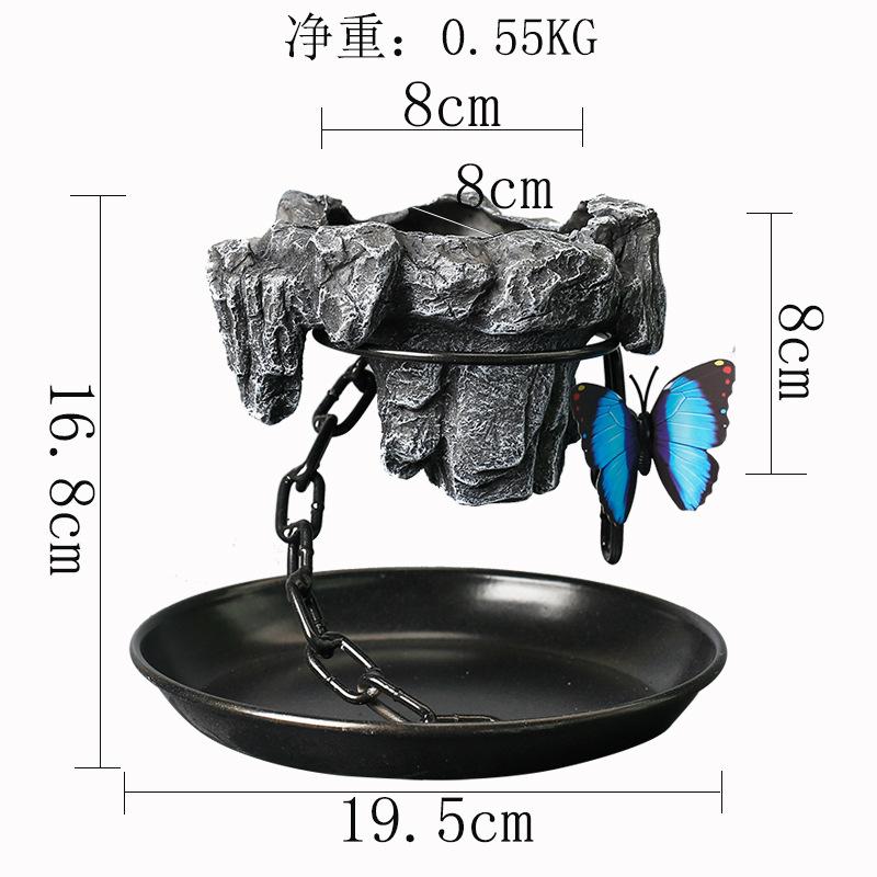 Wrought Iron Hanging Ornament Iron Chain Suspension Home Living Room Decoration Wenzhu Succulent Moss Ball Landscaping Basin