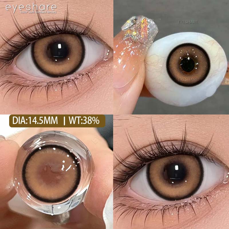Eyeshare Colored Contact Lenses Natural Blue Contact Lenses Green Fashionable Exquisite Lenses Brown Contact Lenses Gray Lenses 1 Pair