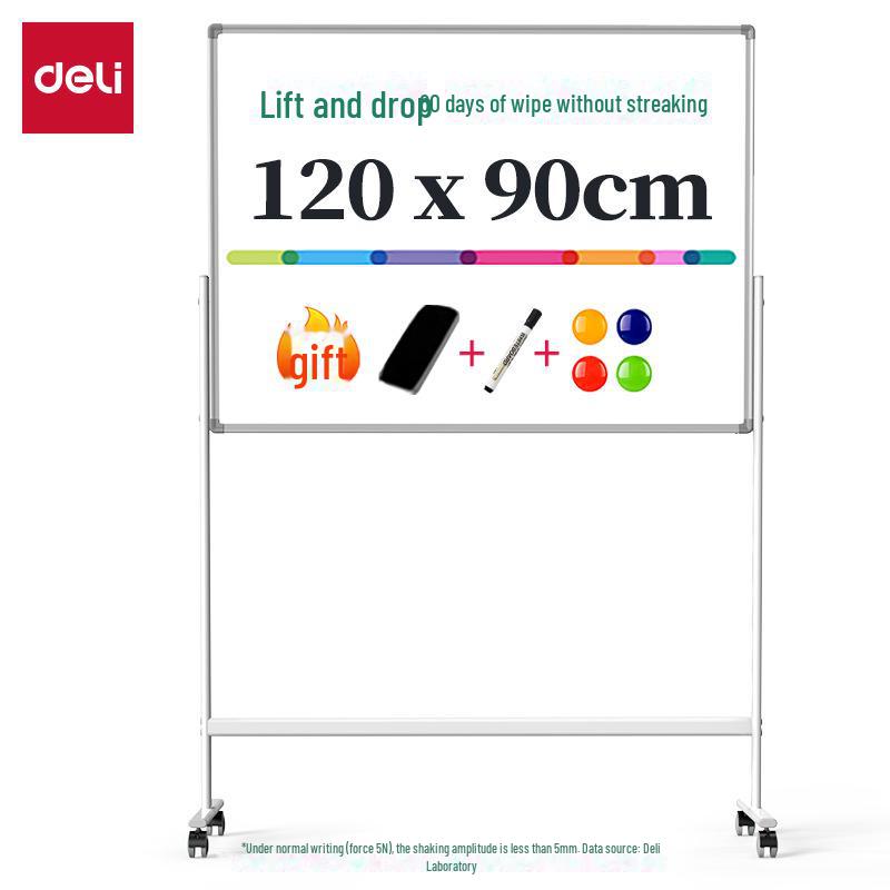 Double-Sided Magnetic Whiteboard 120x90cm with Adjustable Stand for Home Teaching & Training