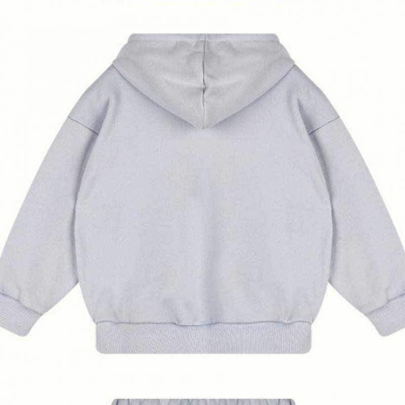  Olivan  Kangaroo Pocket Hooded Top And Bottom  Light Blue 
