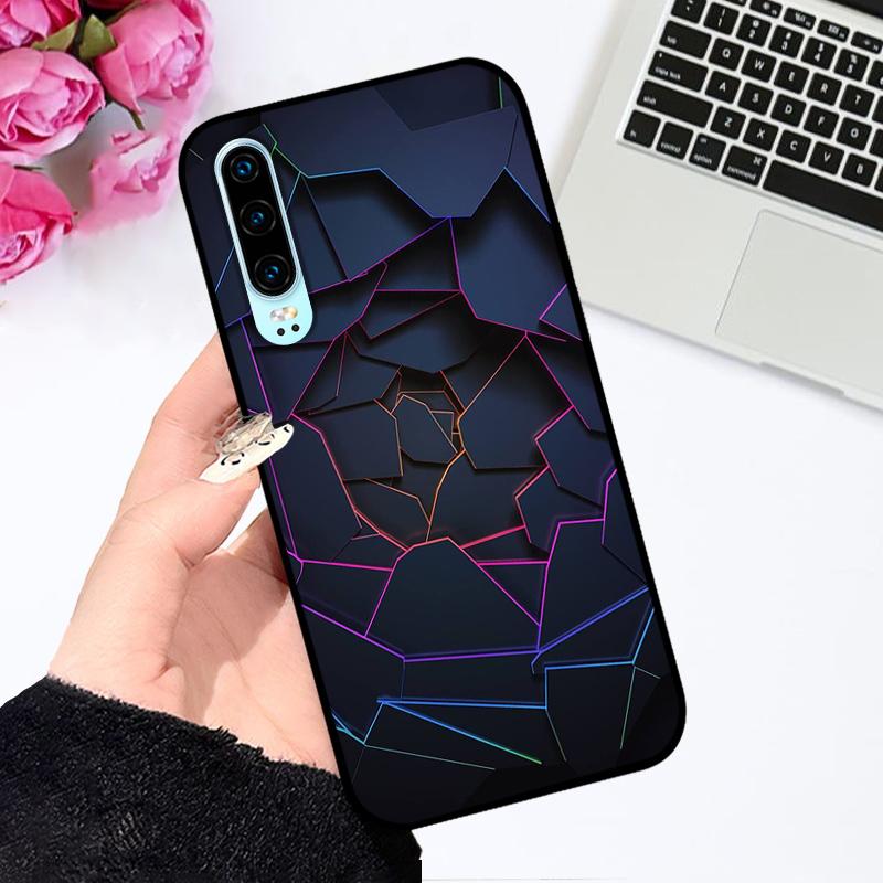 For Huawei P30 Pro Case P 30 Fashion Painted TPU Silicone Soft Phone Cover For Huawei P30 lite Coque Bumper Nova 4e Funda Capa