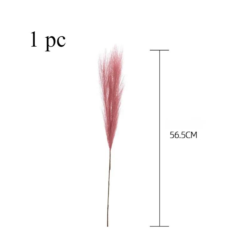 1 szt. 56CM puszysta trawa pampasowa Boho Decor Flower sztuczna roślina trzcina symulowana wesele dekoracja domu sztuczne kwiaty
