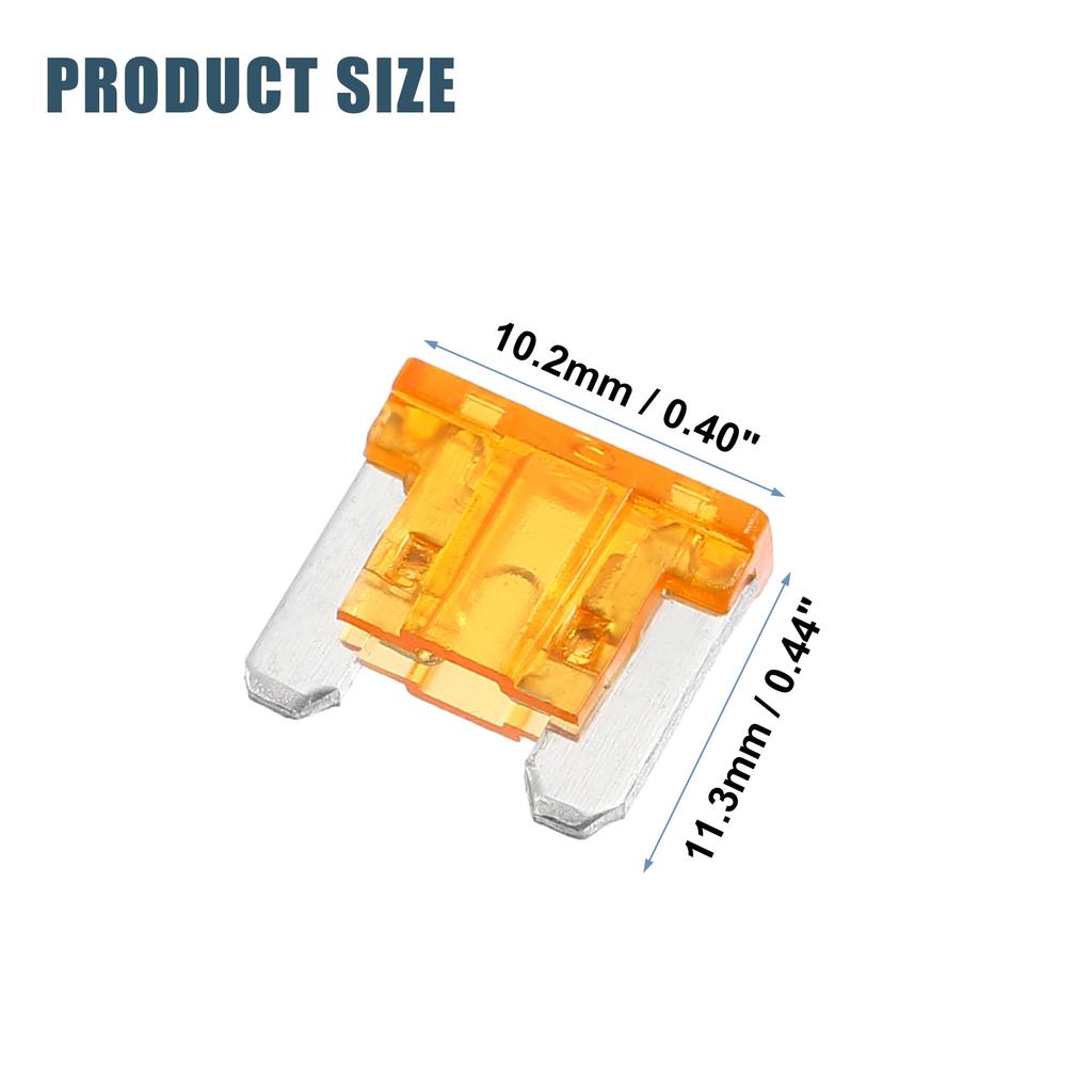 X AUTOHAUX 30pcs Low Profile Mini Style Fuse 5A Style Fuse Replacement