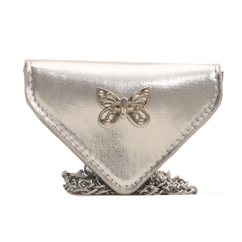 D shaped Triangle Bag Women's Decorative One shoulder Diagonal Straddle Bag Small Bag Fashionable Versatile Fashion Chain Mini Exterior Bag