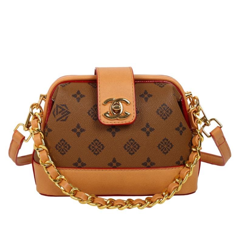 Versatile contrasting color retro bag women's new presbyopia shell bag shoulder messenger bag