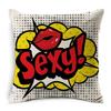 Cotton Linen Throw Pillow Cover American Pop Art Cushion Cover Pow Bang Wow Love Pineapple Modern Decorative Sofa Cushion Covers