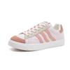 Striped Board Shoes Children's Autumn New Ins Trendy Thick-soled Leather Surface Versatile Student White Shoes