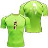 Men Compression Shirt Attack on Titan Eren Yeager Graphic Sports Quick Drying Gym T-shirt Fitness Sweatshirt Elastic Top T-shirt