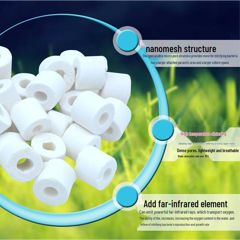

Ceramic Magnetic Filter Rings for Aquarium and Aquatic Use - Bacteria House Media 1 Jin Loose
