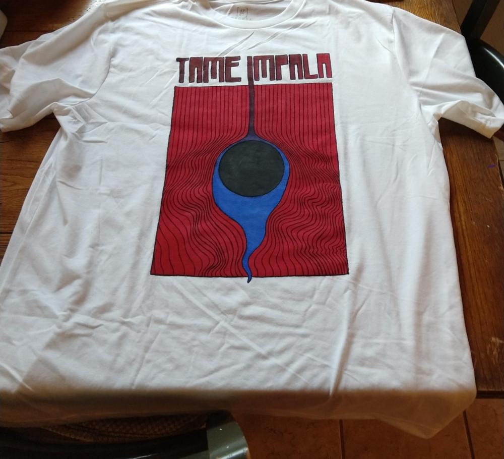 Футболка Tame Impala с коротким рукавом S-234XL Белая Унисекс Новая футболка D1016 Унисекс Футболка XXXL