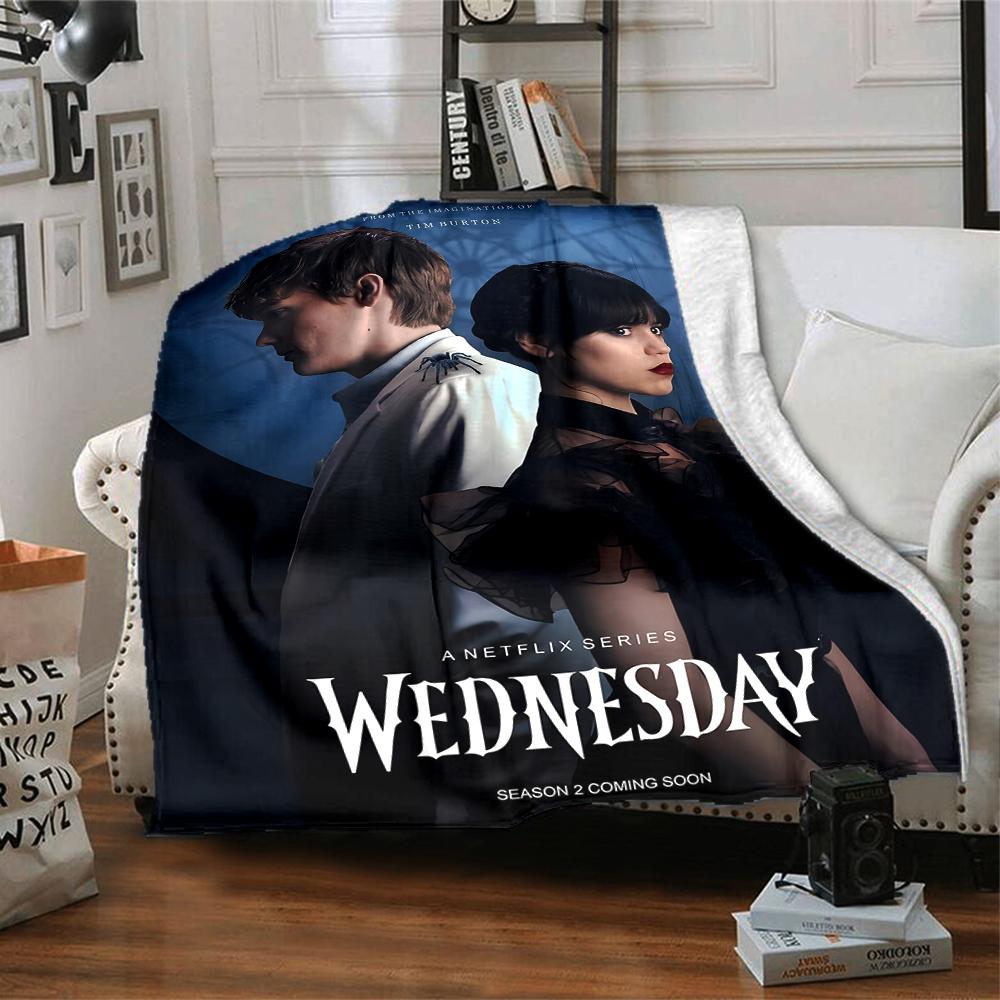 1pc Addams Family Wednesday5 Blanket, Gift, for Men and Women, Soft Blanket, Good for Sofa Bed Couch Travel, Lightweight Flannel Blanket