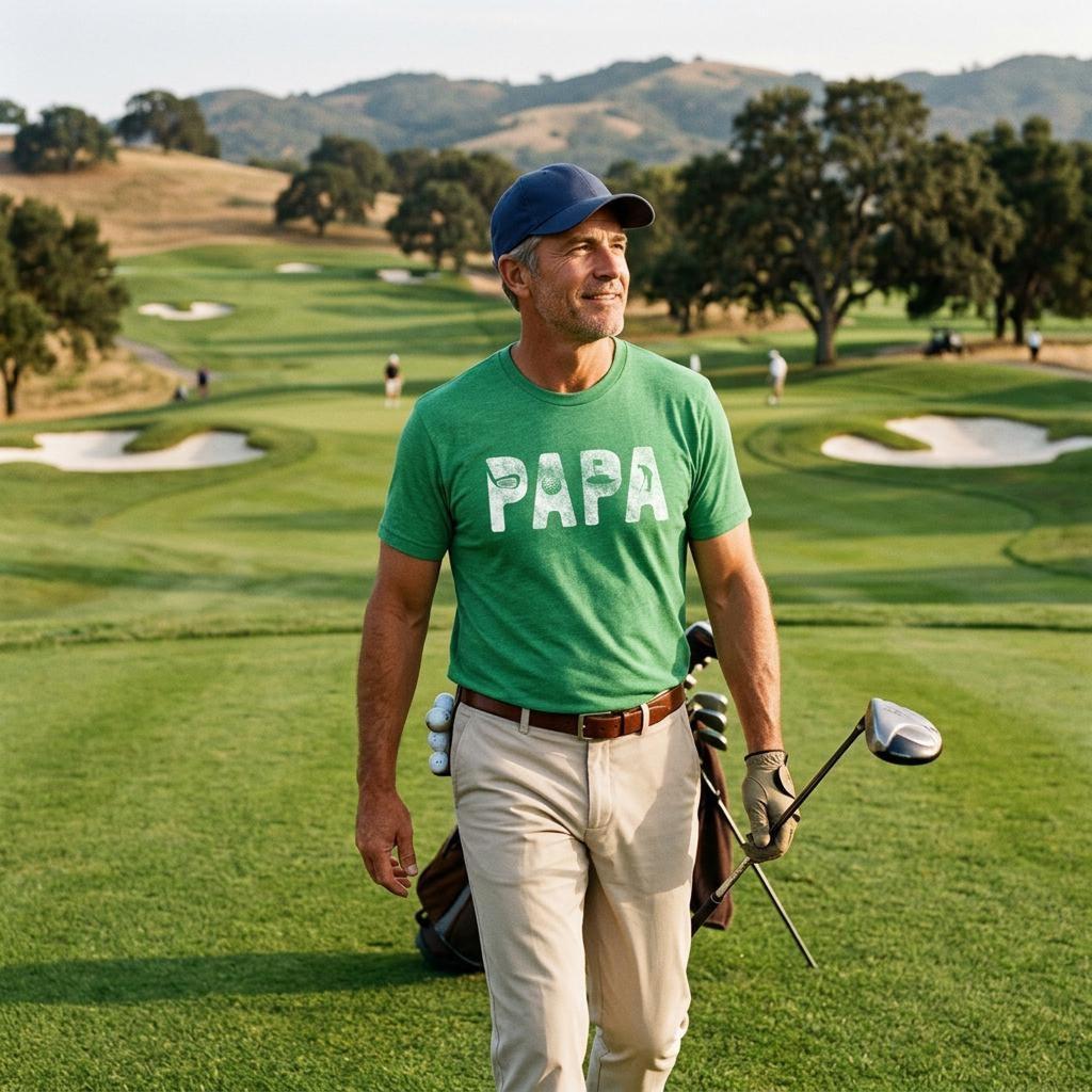 Papa Golf T-Shirt, Golfing Grandpa Shirt, Fathers Day Gift for Papa