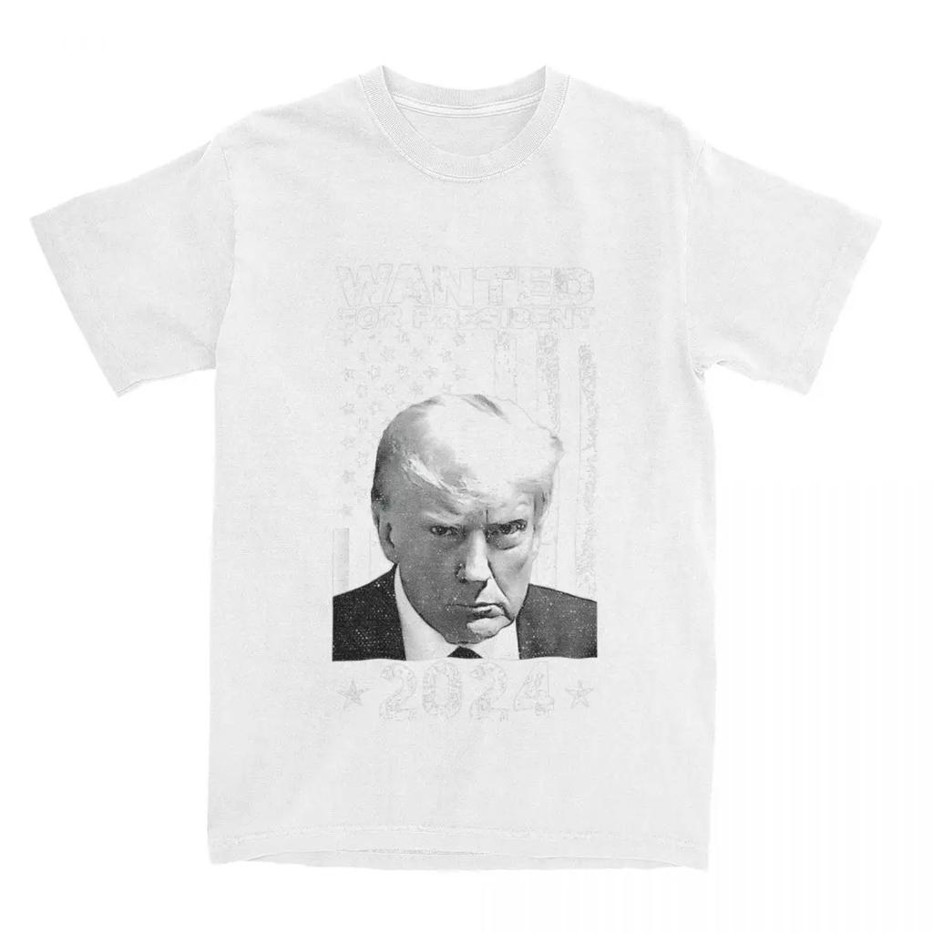 Donald Trump Fahndungsfoto Gesucht für USA. Präsident 2024 T-Shirt Sommer Street Style T-Shirts Baumwolle Mode T-Shirt