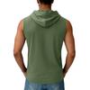 Herren Bedrucktes Kapuzentop Mit Taschen Herren Freizeit Sport Schnelltrocknendes Ärmelloses Top