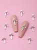 10pcs Cross Nail Charms 3D Alloy Rhinestones for Nail Art, Unscented DIY Nail Decorations, Sparkling Religious Nail Gems for Manicure Accessories