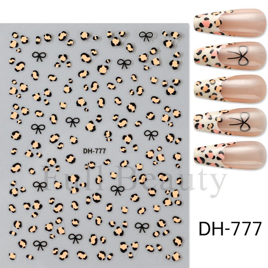 Nail Art Sticker, New Year'S Red Laser Red French Bow Atmosphere Adhesive 3D Nail Sticker