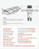 Awnings for Door Entrance, 38 X 117 In, Exterior Front Door Window Awnings with Drainage & ABS Bracket, Rain Snow Sun Protection, Overhang