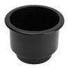 Easy Clean Black Cup Holder Drain Hole White Drink Holder Smooth Surface Recessed Drink Holder Marine Boat