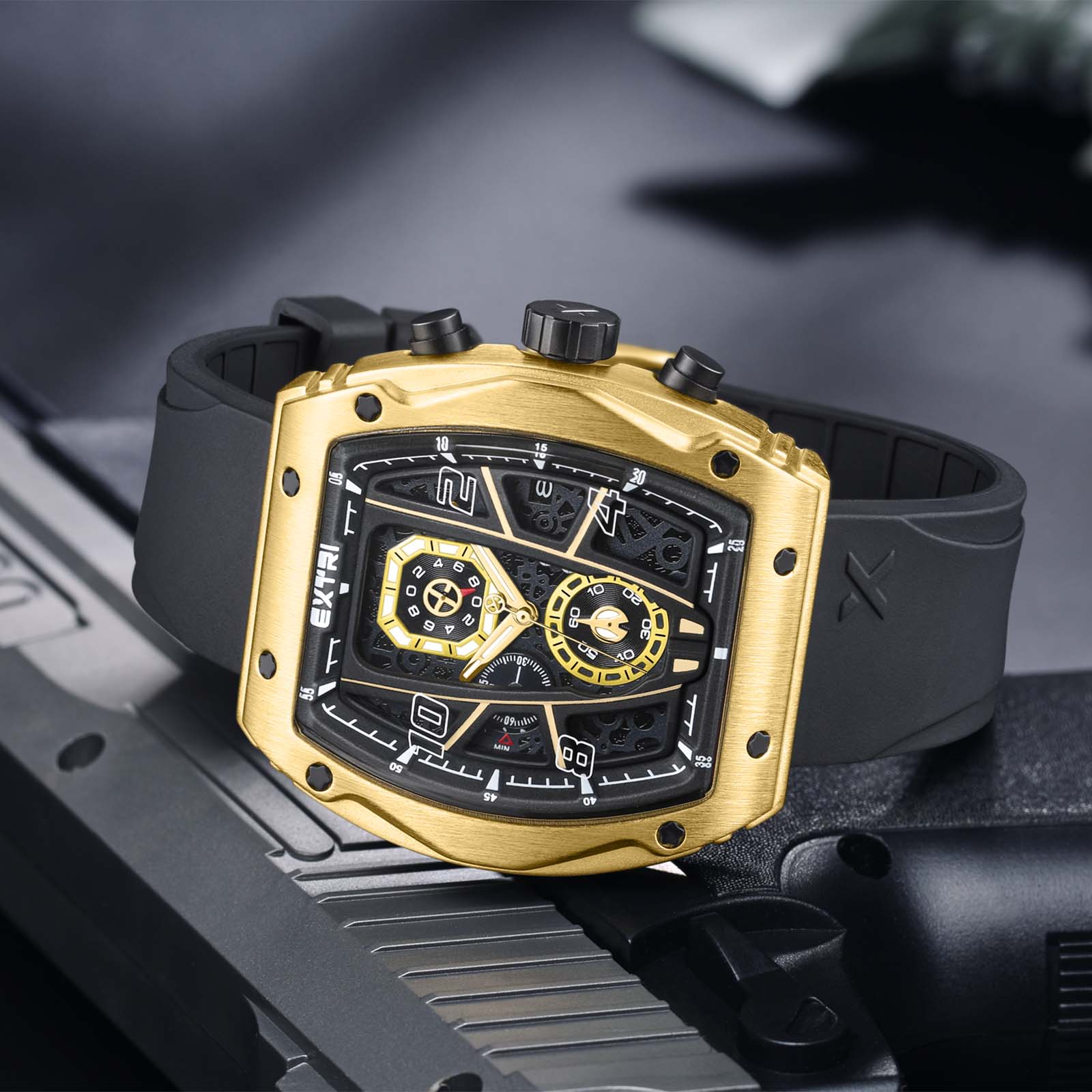 Мужские спортивные часы кварцевые часы мужские часы календарь часы для мужчин часы — фото 3