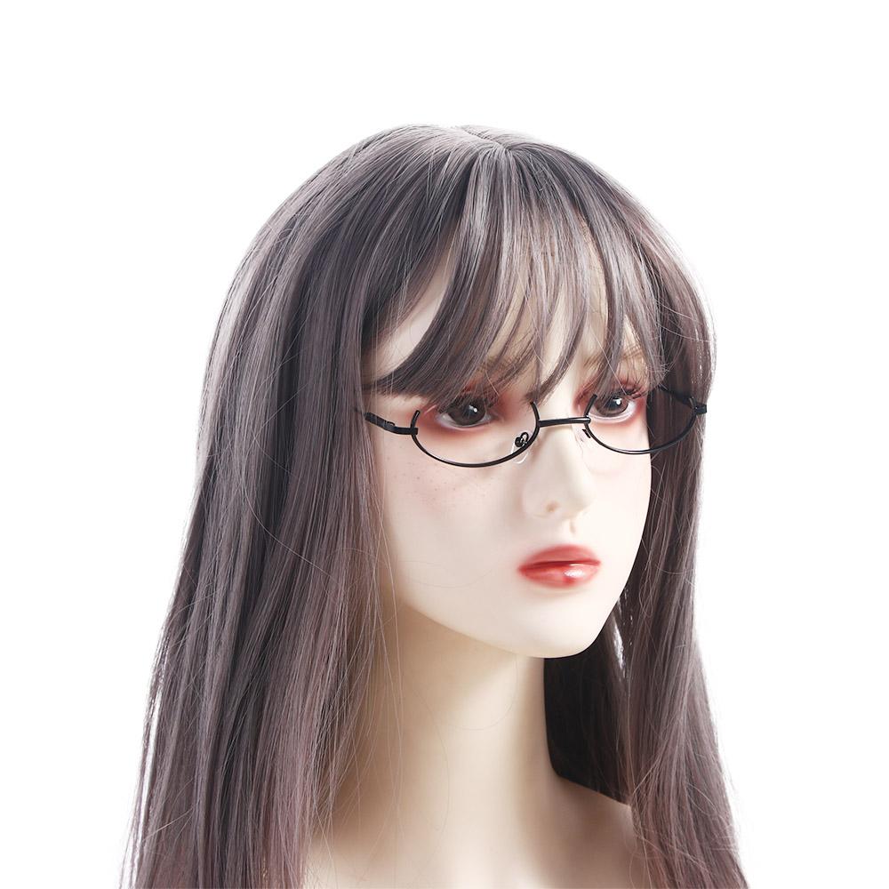 Female Cosplay Spectacle Frames Oval Glasses Frame Half Frames Glasses Frame Photography Decoration