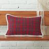 Christmas Plaid Pillowcase with Embroidered Letters