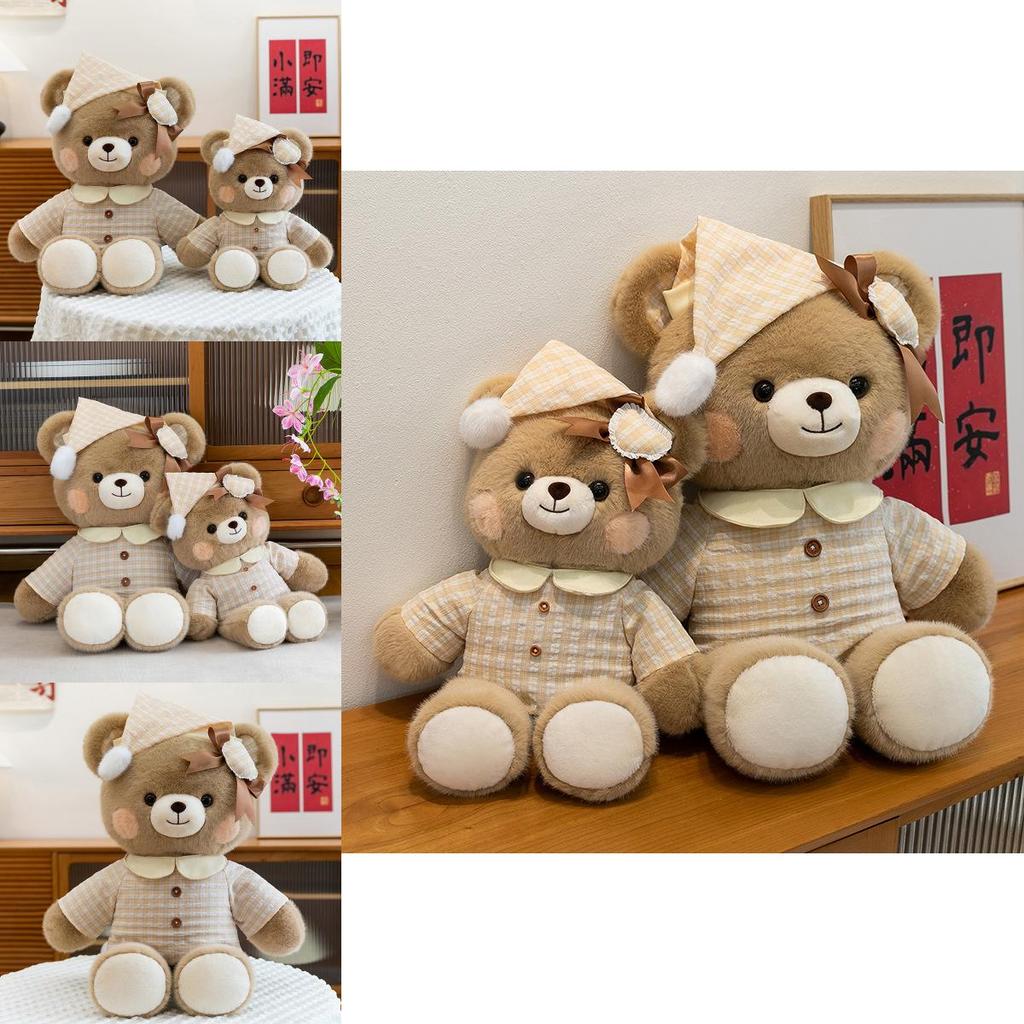 Cartoon Wearable Bear Plush Toy With Pp Cotton Filling For Kids Bedroom Decor