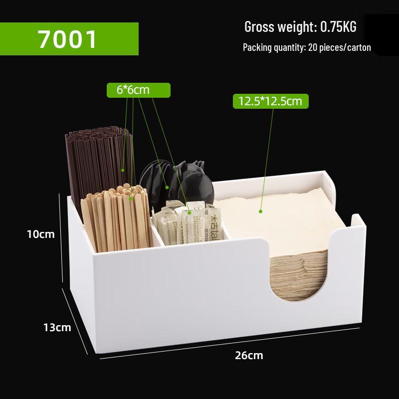 Lijia 5-Compartment Cafe Bar Counter Organizer