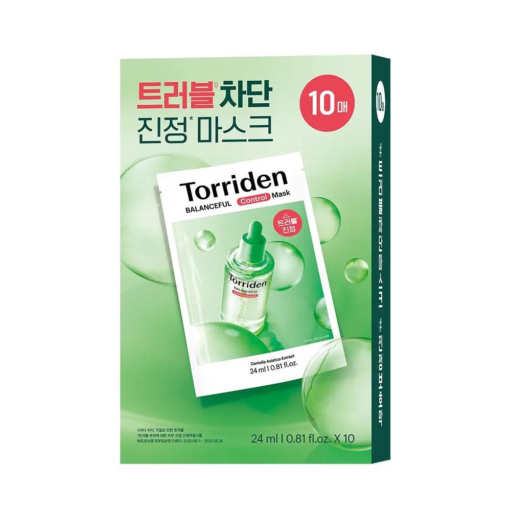 TORRIDEN Sheet Mask Set (10 Sheets × 4 Types) – Hydration / Cica Calming / Brightening / Pore Care