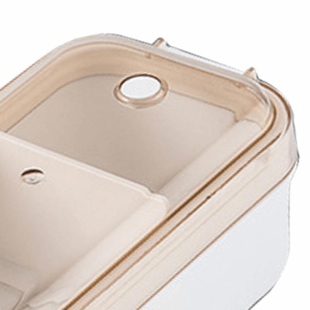 Removable Divider Lunch Storage Container ABS Refrigerator Storage Box  For Office