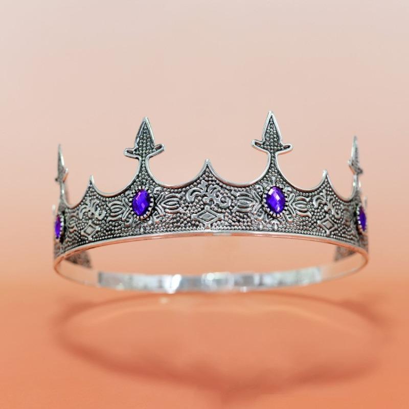 Crown Prince Crown Wedding Birthday Ball Party Halloween Decoration Hairpin